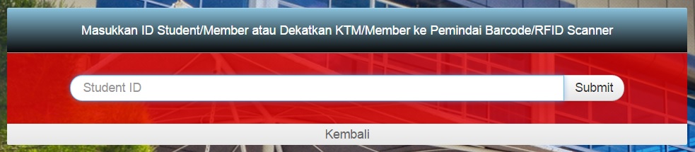 Aplikasi LMS - Halaman login pengguna berdasarkan ID Mermber Perpustakaann