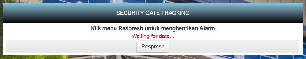 Aplikasi LMS - Halaman Menu Security Gate
